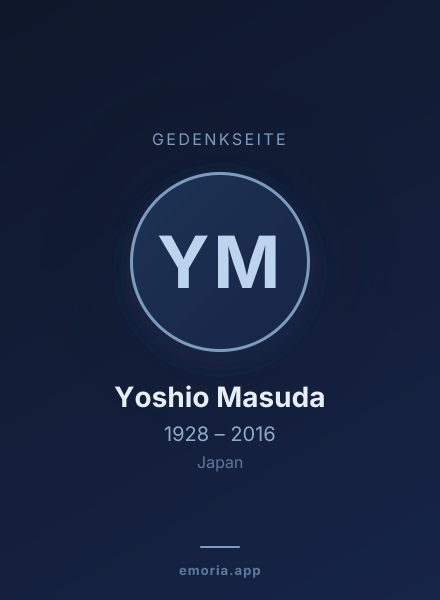 Gedenkportrait von Yoshio Masuda