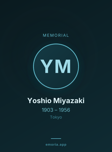 Memorial portrait of Yoshio Miyazaki