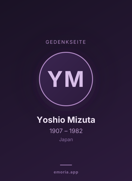 Gedenkportrait von Yoshio Mizuta