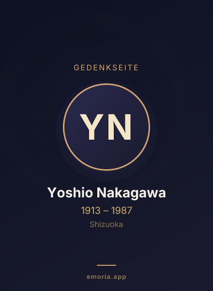 Gedenkportrait von Yoshio Nakagawa