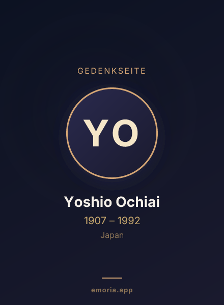 Gedenkportrait von Yoshio Ochiai