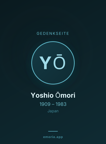 Gedenkportrait von Yoshio Ōmori