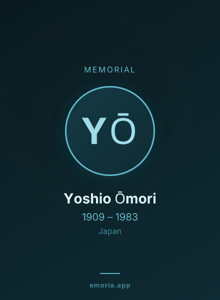 Memorial portrait of Yoshio Ōmori
