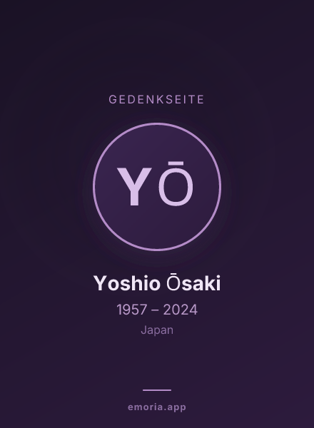 Gedenkportrait von Yoshio Ōsaki