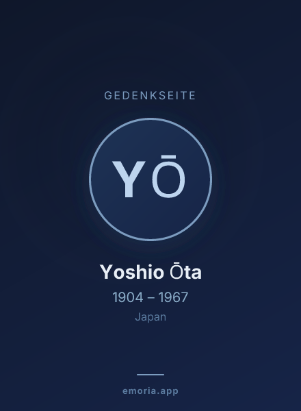 Gedenkportrait von Yoshio Ōta