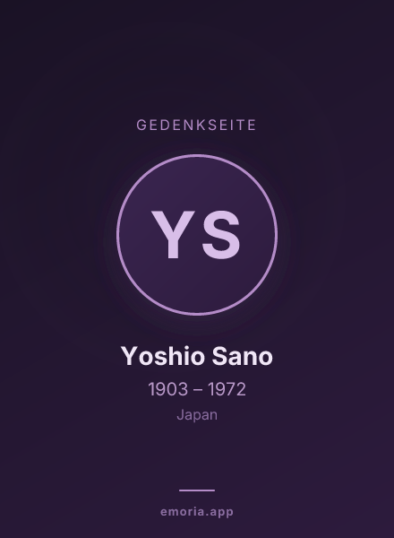 Gedenkportrait von Yoshio Sano