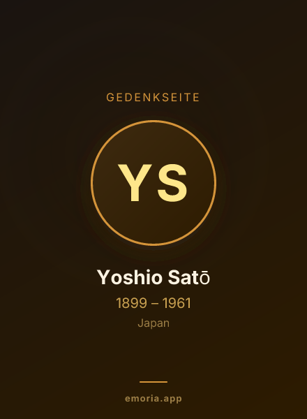 Gedenkportrait von Yoshio Satō