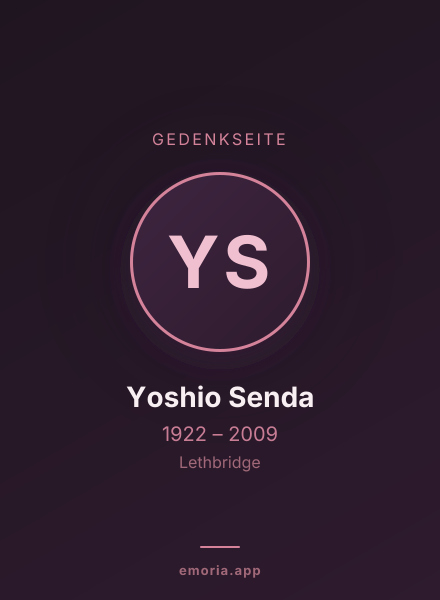 Gedenkportrait von Yoshio Senda