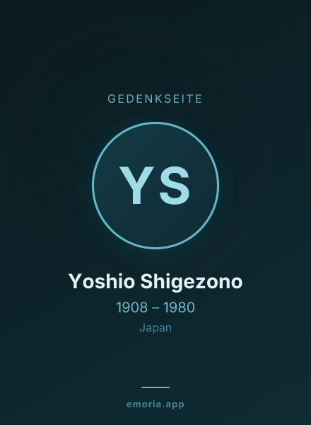 Gedenkportrait von Yoshio Shigezono
