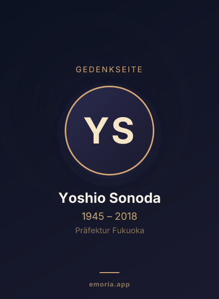 Gedenkportrait von Yoshio Sonoda