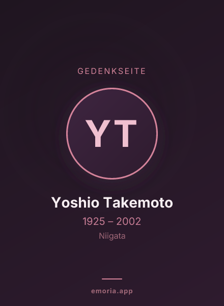 Gedenkportrait von Yoshio Takemoto