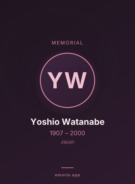 Memorial portrait of Yoshio Watanabe