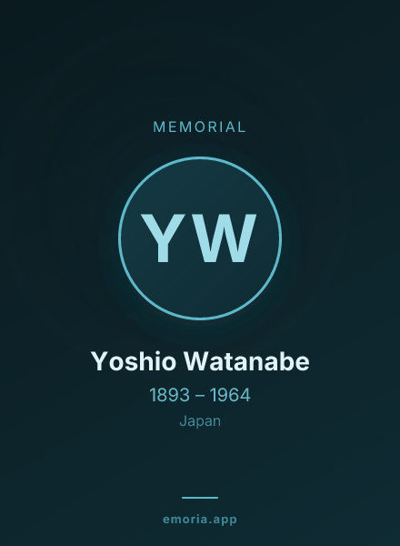 Memorial portrait of Yoshio Watanabe
