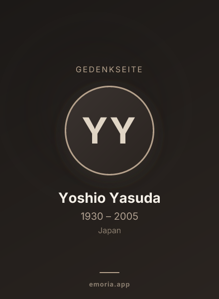 Gedenkportrait von Yoshio Yasuda