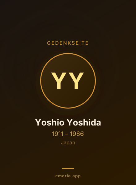 Gedenkportrait von Yoshio Yoshida