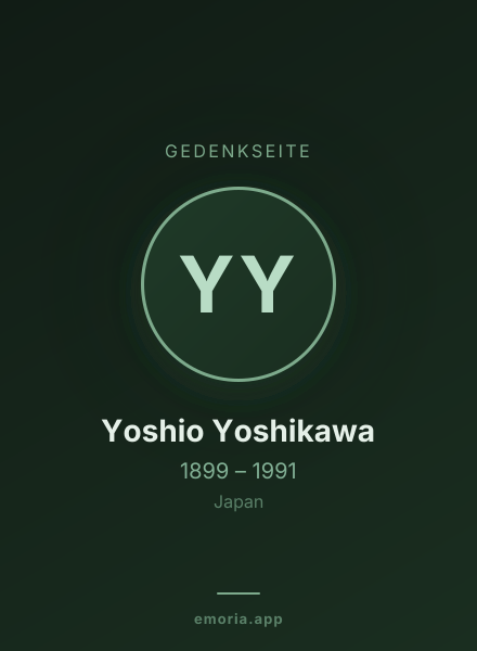 Gedenkportrait von Yoshio Yoshikawa