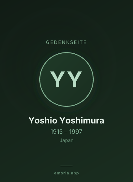 Gedenkportrait von Yoshio Yoshimura