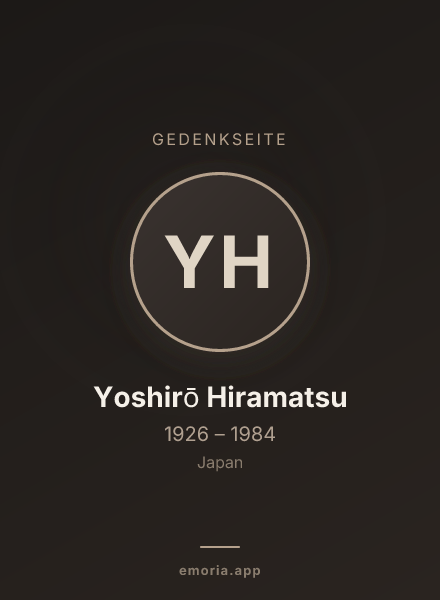 Gedenkportrait von Yoshirō Hiramatsu