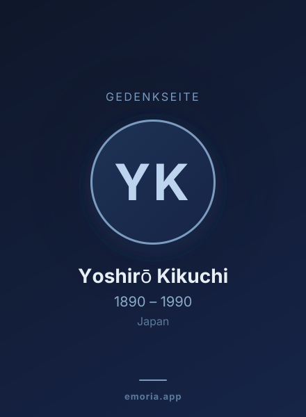 Gedenkportrait von Yoshirō Kikuchi