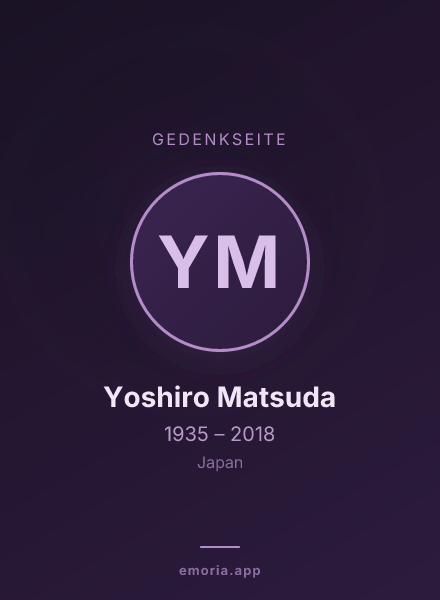 Gedenkportrait von Yoshiro Matsuda