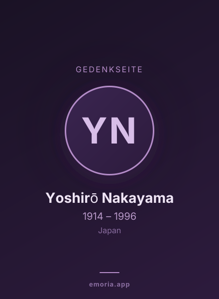 Gedenkportrait von Yoshirō Nakayama