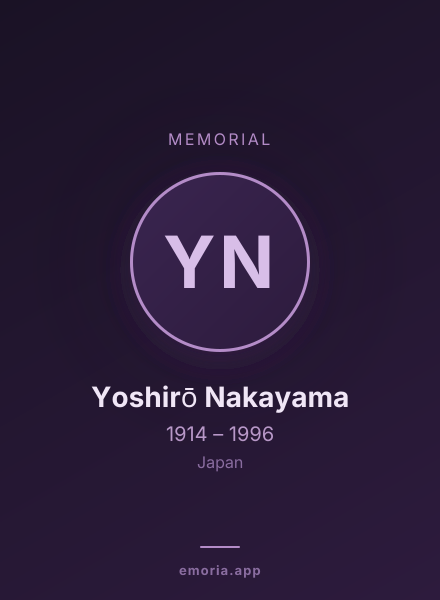 Memorial portrait of Yoshirō Nakayama