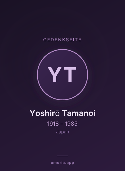 Gedenkportrait von Yoshirō Tamanoi