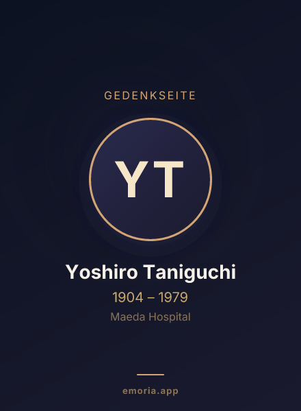 Gedenkportrait von Yoshiro Taniguchi