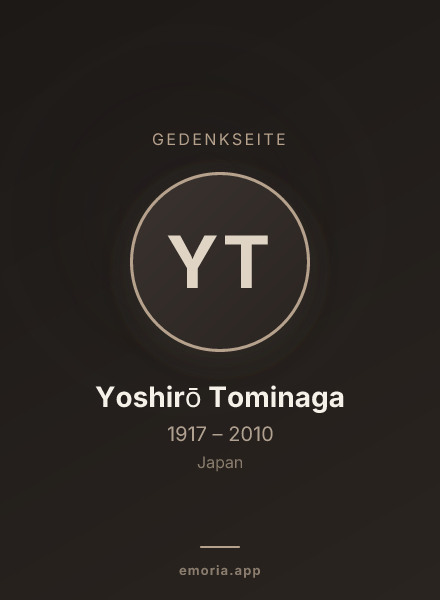 Gedenkportrait von Yoshirō Tominaga