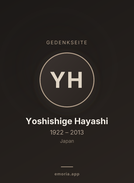 Gedenkportrait von Yoshishige Hayashi
