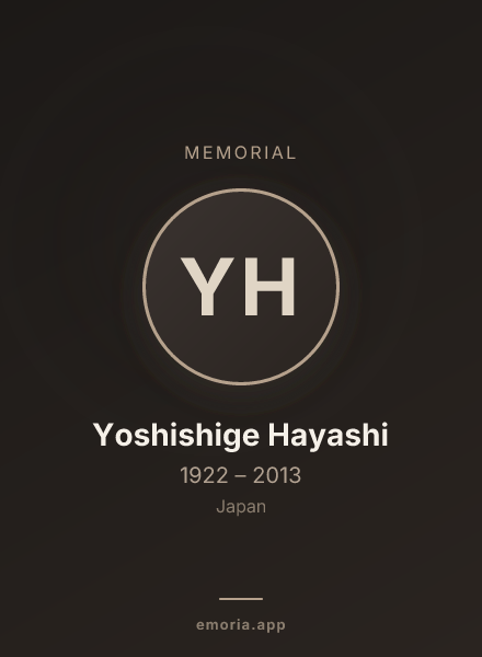 Memorial portrait of Yoshishige Hayashi