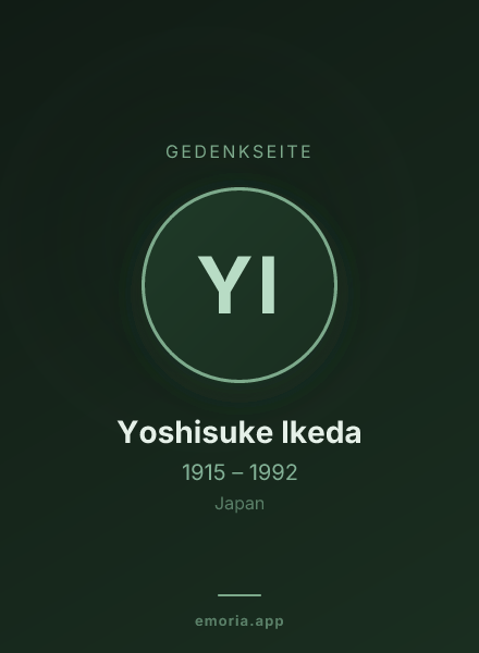 Gedenkportrait von Yoshisuke Ikeda