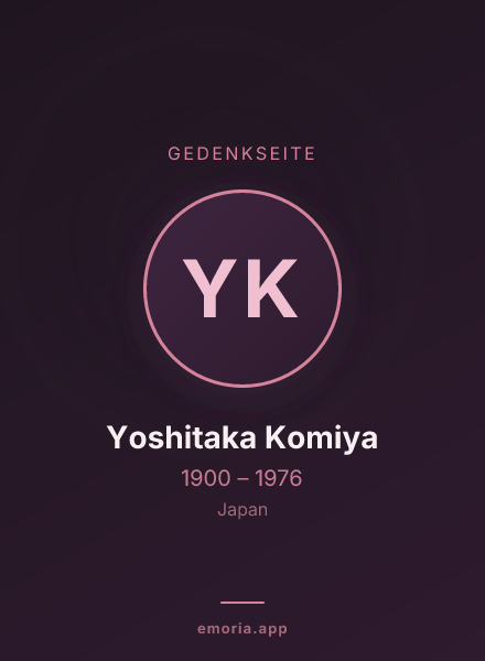 Gedenkportrait von Yoshitaka Komiya