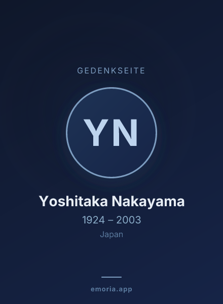 Gedenkportrait von Yoshitaka Nakayama
