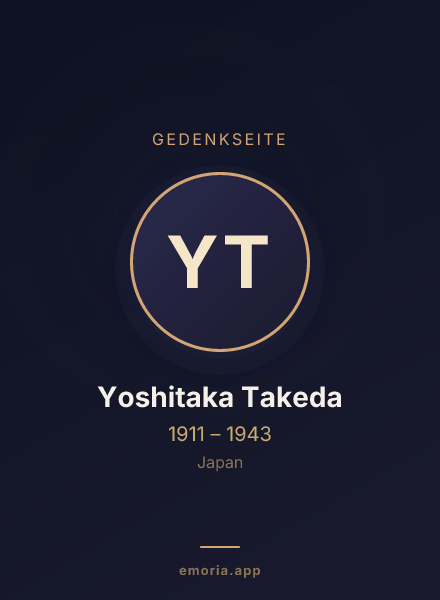 Gedenkportrait von Yoshitaka Takeda