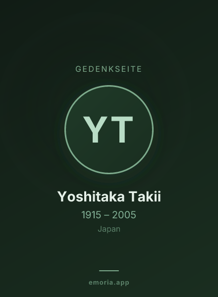 Gedenkportrait von Yoshitaka Takii