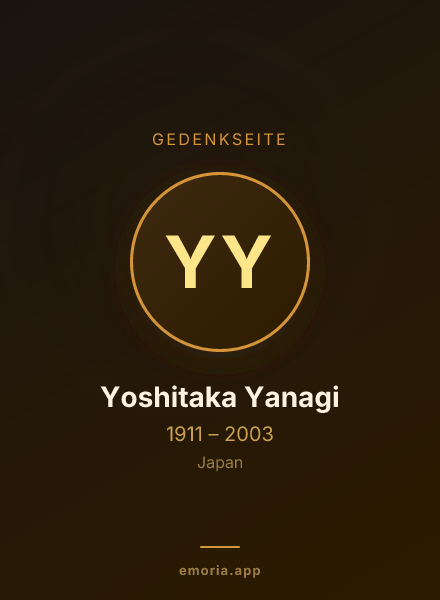Gedenkportrait von Yoshitaka Yanagi