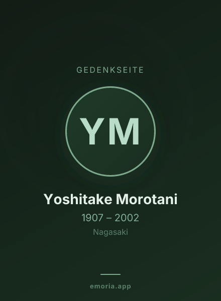 Gedenkportrait von Yoshitake Morotani