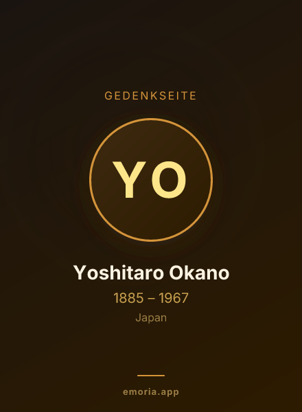 Gedenkportrait von Yoshitaro Okano