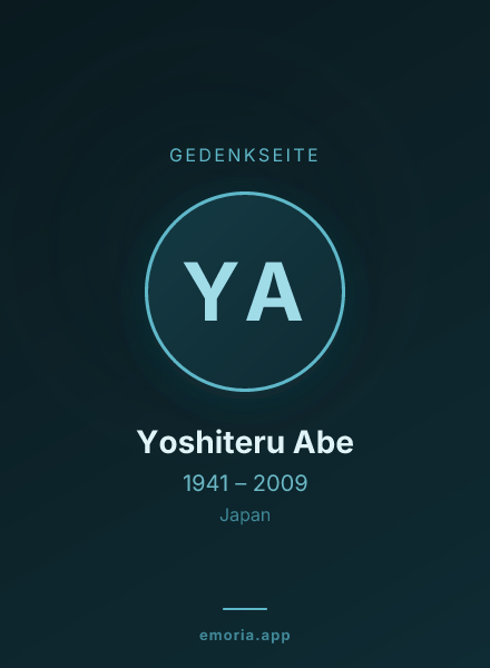 Gedenkportrait von Yoshiteru Abe