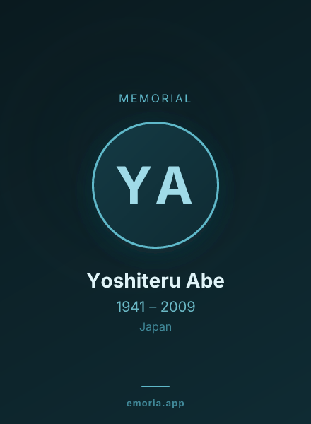 Memorial portrait of Yoshiteru Abe
