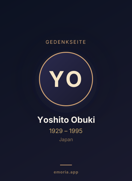 Gedenkportrait von Yoshito Obuki