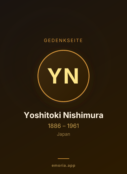 Gedenkportrait von Yoshitoki Nishimura