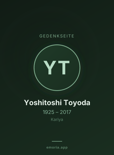 Gedenkportrait von Yoshitoshi Toyoda