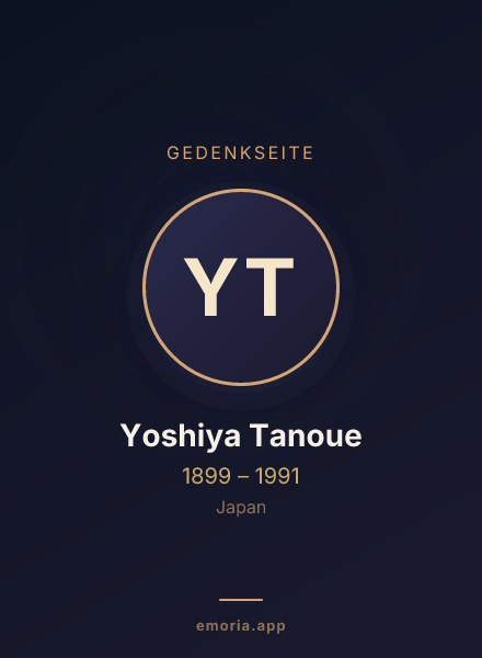 Gedenkportrait von Yoshiya Tanoue