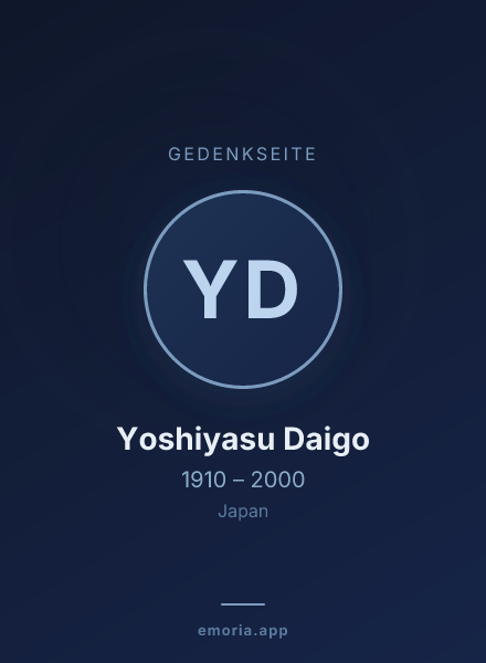 Gedenkportrait von Yoshiyasu Daigo