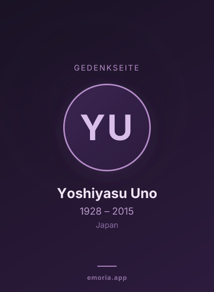 Gedenkportrait von Yoshiyasu Uno