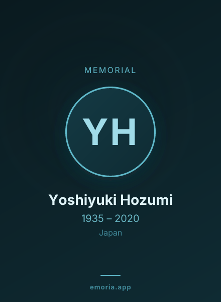Memorial portrait of Yoshiyuki Hozumi