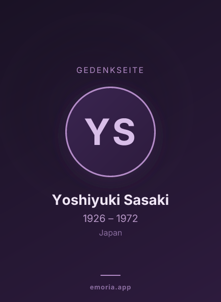 Gedenkportrait von Yoshiyuki Sasaki