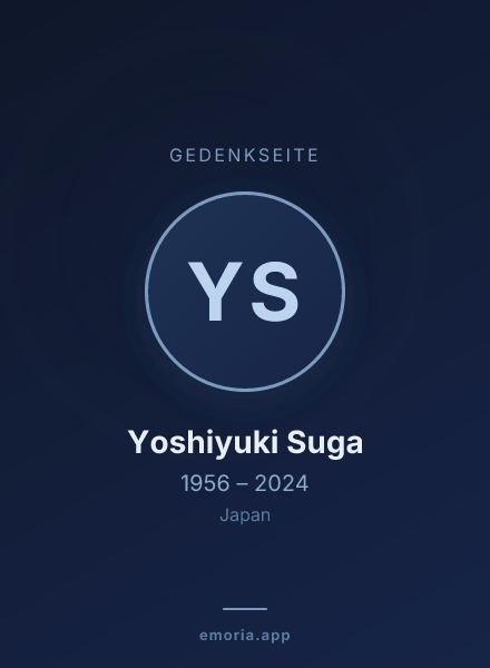 Gedenkportrait von Yoshiyuki Suga